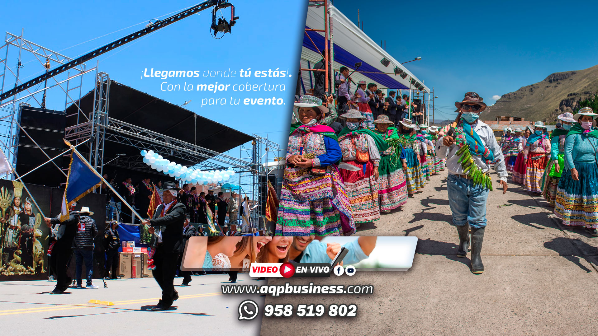 Video en Vivo Transmisiones es un producto de AQP Business SAC que brinda el servicio de transmisiones en vivo. Live Streaming. Peru