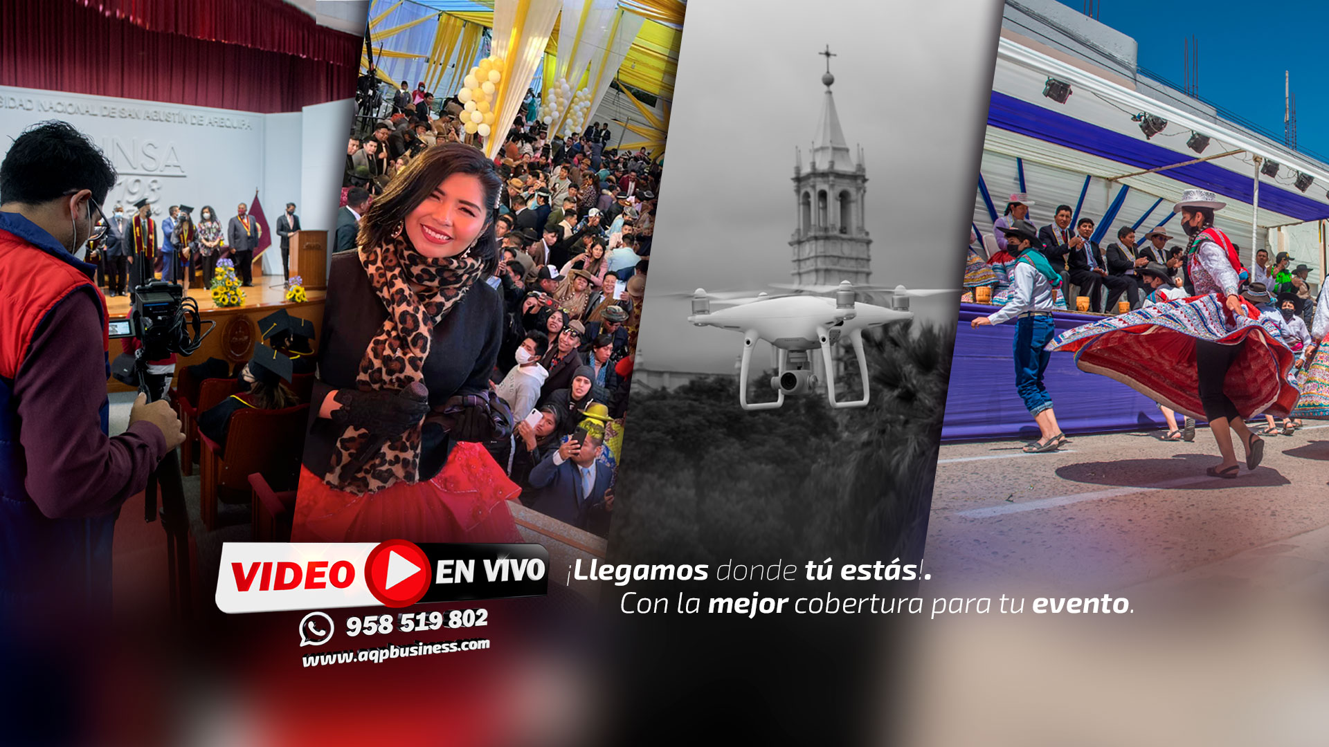Video en Vivo Transmisiones es un producto de AQP Business SAC que brinda el servicio de transmisiones en vivo. Live Streaming. Peru